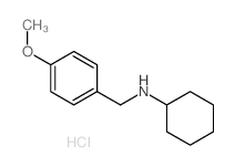 Benzenemethanamine,N-cyclohexyl-4-methoxy-, hydrochloride (1:1) Structure