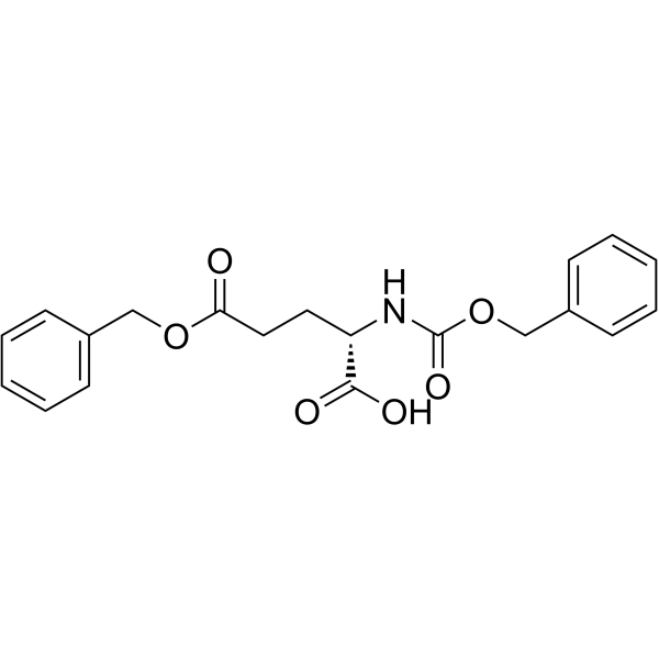 N-苄氧羰基-L-谷氨酸-5-苄脂结构式