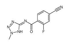 Benzamide, 4-cyano-2-fluoro-N-(2-methyl-2H-tetrazol-5-yl)- (9CI) structure