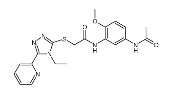 N-(5-acetamido-2-methoxyphenyl)-2-((4-ethyl-5-(pyridin-2-yl)-4H-1,2,4-triazol-3-yl)thio)acetamide结构式