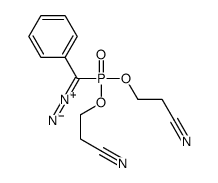 3-[2-cyanoethoxy-[diazo(phenyl)methyl]phosphoryl]oxypropanenitrile Structure