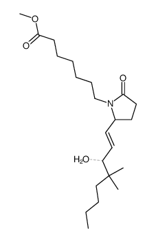 7-[2-((E)-3-Hydroxy-4,4-dimethyl-oct-1-enyl)-5-oxo-pyrrolidin-1-yl]-heptanoic acid methyl ester Structure