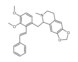 5-(3,4-dimethoxy-2-styryl-benzyl)-6-methyl-5,6,7,8-tetrahydro-[1,3]dioxolo[4,5-g]isoquinoline Structure