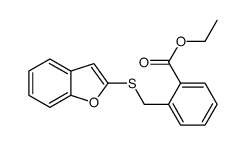 ethyl 2-(1-benzofuran-2-ylsulfanylmethyl)benzoate结构式