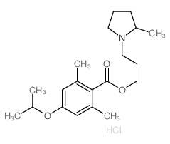 Benzoic acid,2,6-dimethyl-4-(1-methylethoxy)-, 3-(2-methyl-1-pyrrolidinyl)propyl ester,hydrochloride (1:1) Structure