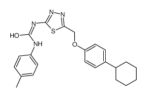 1-[5-[(4-cyclohexylphenoxy)methyl]-1,3,4-thiadiazol-2-yl]-3-(4-methylphenyl)urea结构式