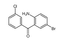 (2-amino-5-bromophenyl)-(3-chlorophenyl)methanone Structure