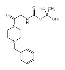 4-苄基-1-(Boc-氨基乙酰基)-哌嗪结构式