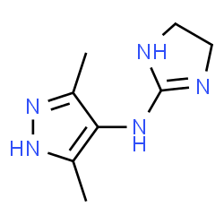 1H-Pyrazol-4-amine,N-(4,5-dihydro-1H-imidazol-2-yl)-3,5-dimethyl-结构式