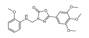 3-(((2-Methoxyphenyl)amino)methyl)-5-(3,4,5-trimethoxyphenyl)-1,3,4-ox adiazol-2(3H)-one结构式