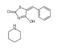 (5E)-5-benzylidene-1,3-thiazolidine-2,4-dione,piperidine Structure