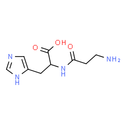 2-(3-aminopropanoylamino)-3-(3H-imidazol-4-yl)propanoic acid结构式