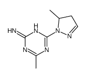 4-methyl-6-(3-methyl-3,4-dihydropyrazol-2-yl)-1,3,5-triazin-2-amine Structure