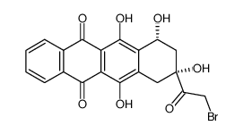 (+/-)-14-bromo-4-demethoxydaunomycinone Structure