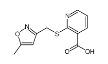 2-[[(5-METHYLISOXAZOL-3-YL)METHYL]THIO]NICOTINIC ACID结构式