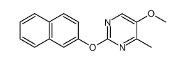 Pyrimidine, 5-methoxy-4-methyl-2-(2-naphthalenyloxy) Structure