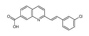 2-[2-(3-chlorophenyl)ethenyl]quinoline-7-carboxylic acid Structure