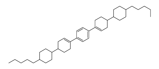 1,4-bis[4-(4-pentylcyclohexyl)cyclohexen-1-yl]benzene结构式