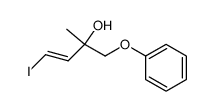 trans-3-Hydroxy-1-iodo-3-methyl-4-phenoxybut-1-ene结构式