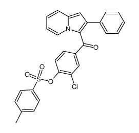 2-chloro-4-(2-phenylindolizine-3-carbonyl)phenyl 4-methylbenzenesulfonate Structure