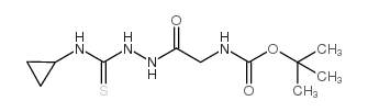 TERT-BUTYL (2-(2-(CYCLOPROPYLCARBAMOTHIOYL)HYDRAZINYL)-2-OXOETHYL)CARBAMATE结构式