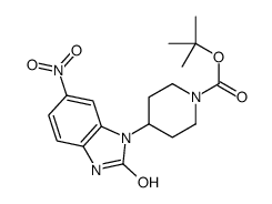 tert-butyl 4-(6-nitro-2-oxo-3H-benzimidazol-1-yl)piperidine-1-carboxylate结构式