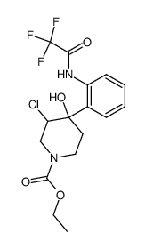 3-Chloro-4-hydroxy-4-[2-(2,2,2-trifluoro-acetylamino)-phenyl]-piperidine-1-carboxylic acid ethyl ester Structure