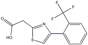 {4-[2-(Trifluoromethyl)phenyl]-1,3-thiazol-2-yl}acetic acid结构式