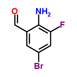 2-Amino-5-bromo-3-fluorobenzaldehyde structure