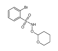 2-bromo-N-((tetrahydro-2H-pyran-2-yl)oxy)benzenesulfonamide结构式