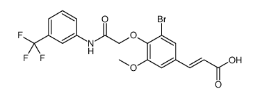 2-Propenoic acid, 3-[3-bromo-5-methoxy-4-[2-oxo-2-[[3-(trifluoromethyl)phenyl]amino]ethoxy]phenyl] Structure