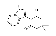 2-(1H-indol-3-yl)-5,5-dimethylcyclohexane-1,3-dione结构式