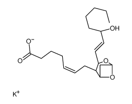 potassium,(Z)-7-[(1S,2S,3R,5S)-3-[(E,3S)-3-hydroxyoct-1-enyl]-4,6-dioxabicyclo[3.1.1]heptan-2-yl]hept-5-enoate结构式