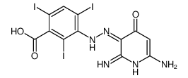 3-[(2E)-2-(2,6-diamino-4-oxopyridin-3-ylidene)hydrazinyl]-2,4,6-triiodobenzoic acid Structure