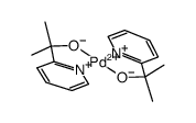 bis(N,O-[2-(2'-pyridyl)propan-2-olato])palladium(II)结构式