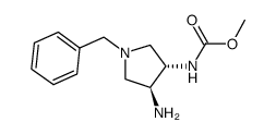 ((3S,4S)-4-Amino-1-benzyl-pyrrolidin-3-yl)-carbamic acid methyl ester结构式