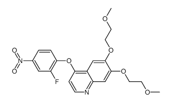 4-(2-fluoro-4-nitrophenoxy)-6,7-bis(2-methoxyethoxy)quinoline结构式