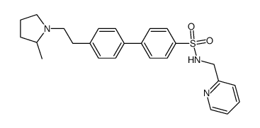 4'-[2-(2-methyl-pyrrolidin-1-yl)-ethyl]-biphenyl-4-sulfonic acid (pyridin-2-ylmethyl)-amide结构式