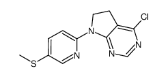 4-chloro-7-[5-(methylthio)-2-pyridinyl]-6,7-dihydro-5H-pyrrolo[2,3-d]pyrimidine结构式