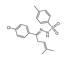 1-(p-chlorophenyl)-4-methyl-3-penten-1-one N-tosylhydrazone Structure