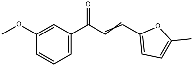 (2E)-1-(3-甲氧基苯基)-3-(5-甲基呋喃-2-基)丙-2-烯-1-酮结构式