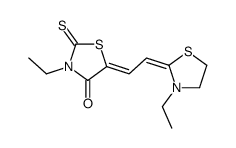 3-ethyl-5-[2-(3-ethylthiazolidin-2-ylidene)ethylidene]rhodanine Structure