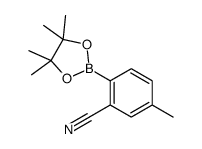 5-methyl-2-(4,4,5,5-tetramethyl-1,3,2-dioxaborolan-2-yl)benzonitrile structure