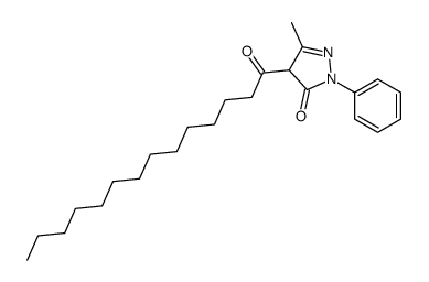 5-methyl-2-phenyl-4-tetradecanoyl-4H-pyrazol-3-one Structure