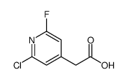 2-(2-chloro-6-fluoropyridin-4-yl)acetic acid Structure