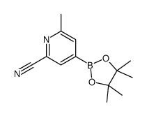 6-甲基-4-(4,4,5,5-四甲基-1,3,2-二噁硼烷-2-基)氰基吡啶结构式