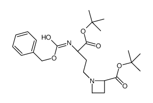 (2S,3’S)-N-[3-t-Butoxycarbonyl-3-benzyloxycarbonylamino-propyl]]azetidine-2-carboxylic Acid, t-Butyl Ester structure