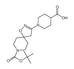 3-(4-Carboxy-piperidin-1-yl)-1-oxa-2,8-diaza-spiro[4.5]dec-2-ene-8-carboxylicacidtert-butylester Structure