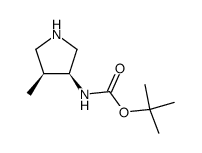 (3S,4S)-3-(Boc-氨基)-4-甲基吡咯烷结构式