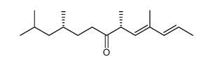 (6R,10R)(2E,4E)-4,6,10,12-tetramethyl-2,4-tridecadien-7-one结构式